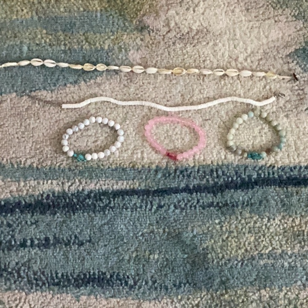Beach necklace and bracelet set